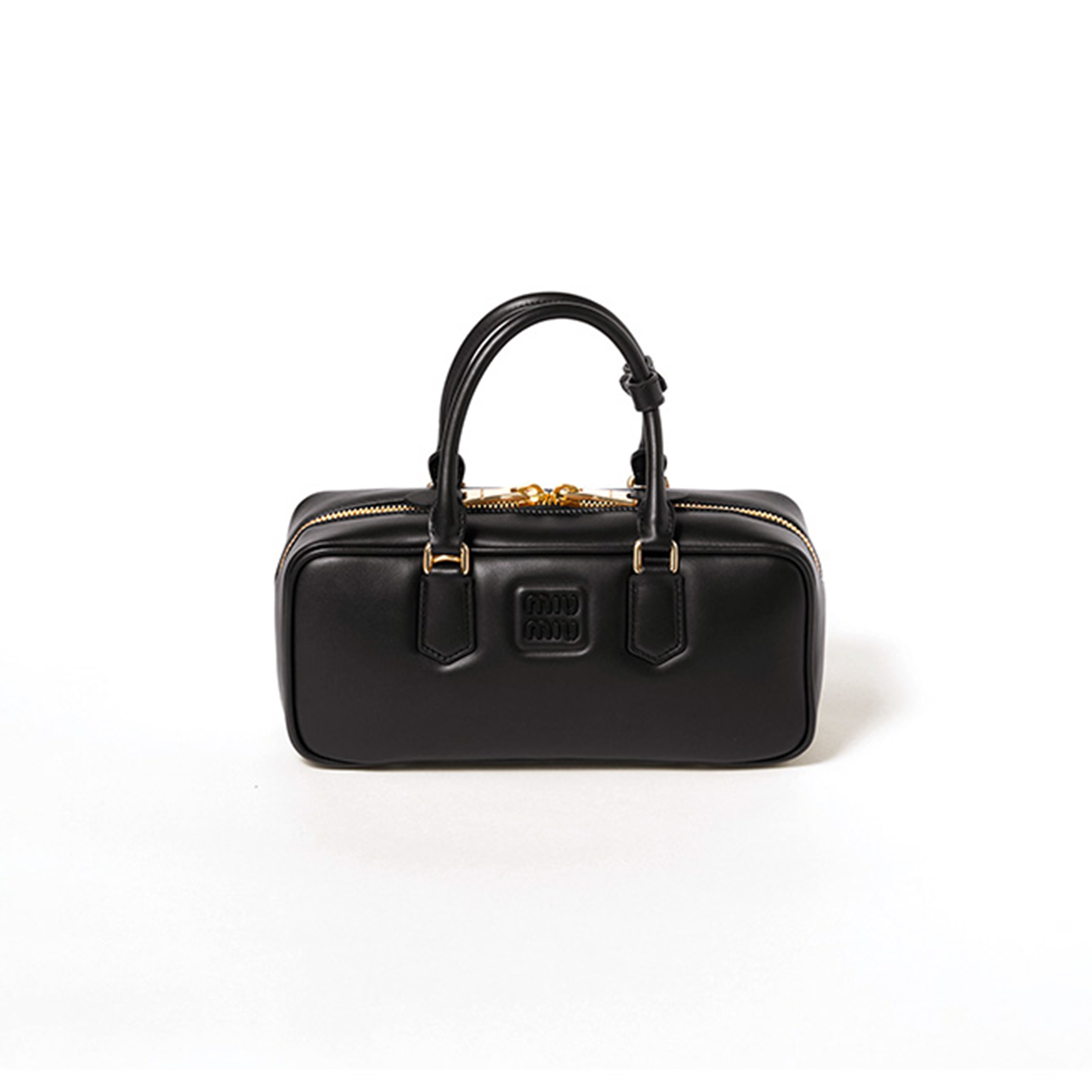 MIU MIU ARCADIE LEATHER HANDBAG 5BB148 (27*12*9cm)